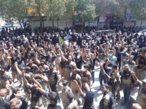 برگزاری باشکوه عزداری حسین ( ع) در منطقه کیو و تلاش نیروی انتطامی و پاکبانان شریف در جهت برگزاری هر چه بیشتر مراسم