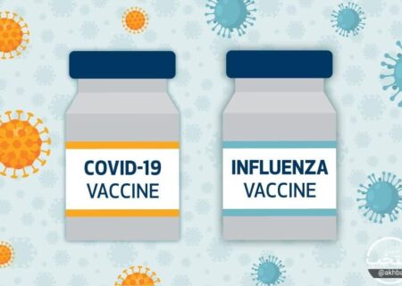 فاصله تزریق واکسن‌های #کرونا و آنفلوآنزا یک هفته است.