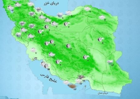 یخبندان و کولاک در ۲۴ استان