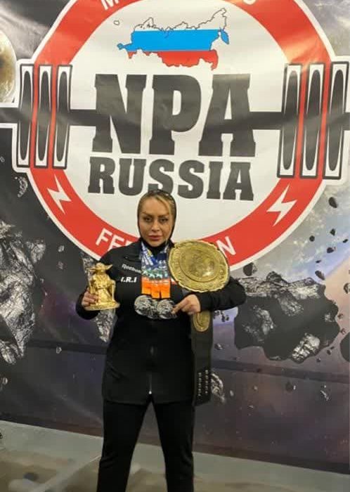 کسب۳مدال طلا و درخشش خانم نازیلا کریمی در مسابقات جهانی پاور لفتینگ روسیه