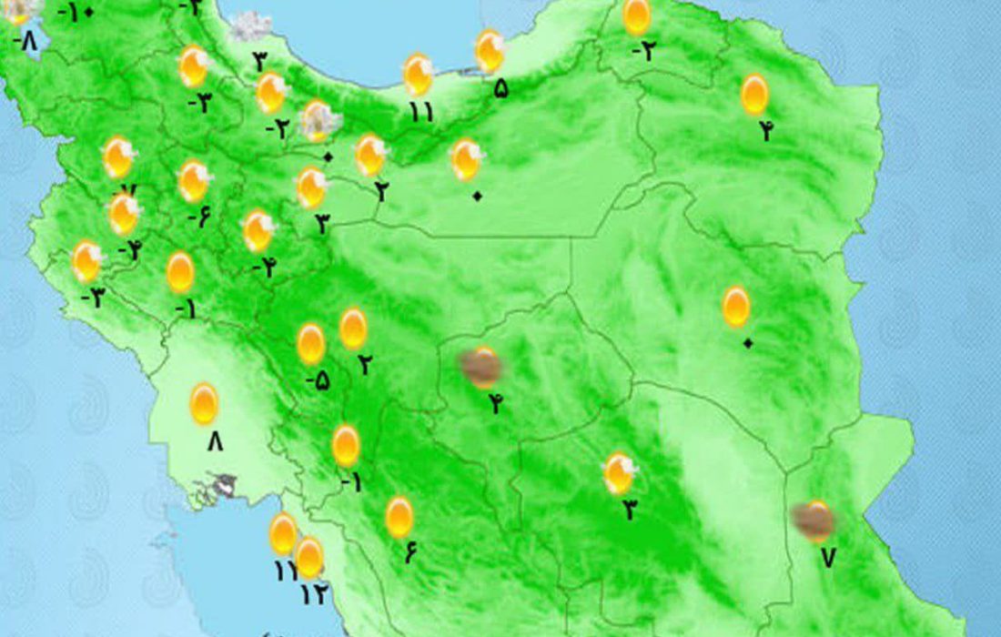 ورود سامانه بارشی و بارش از غرب تا شمال شرق کشور